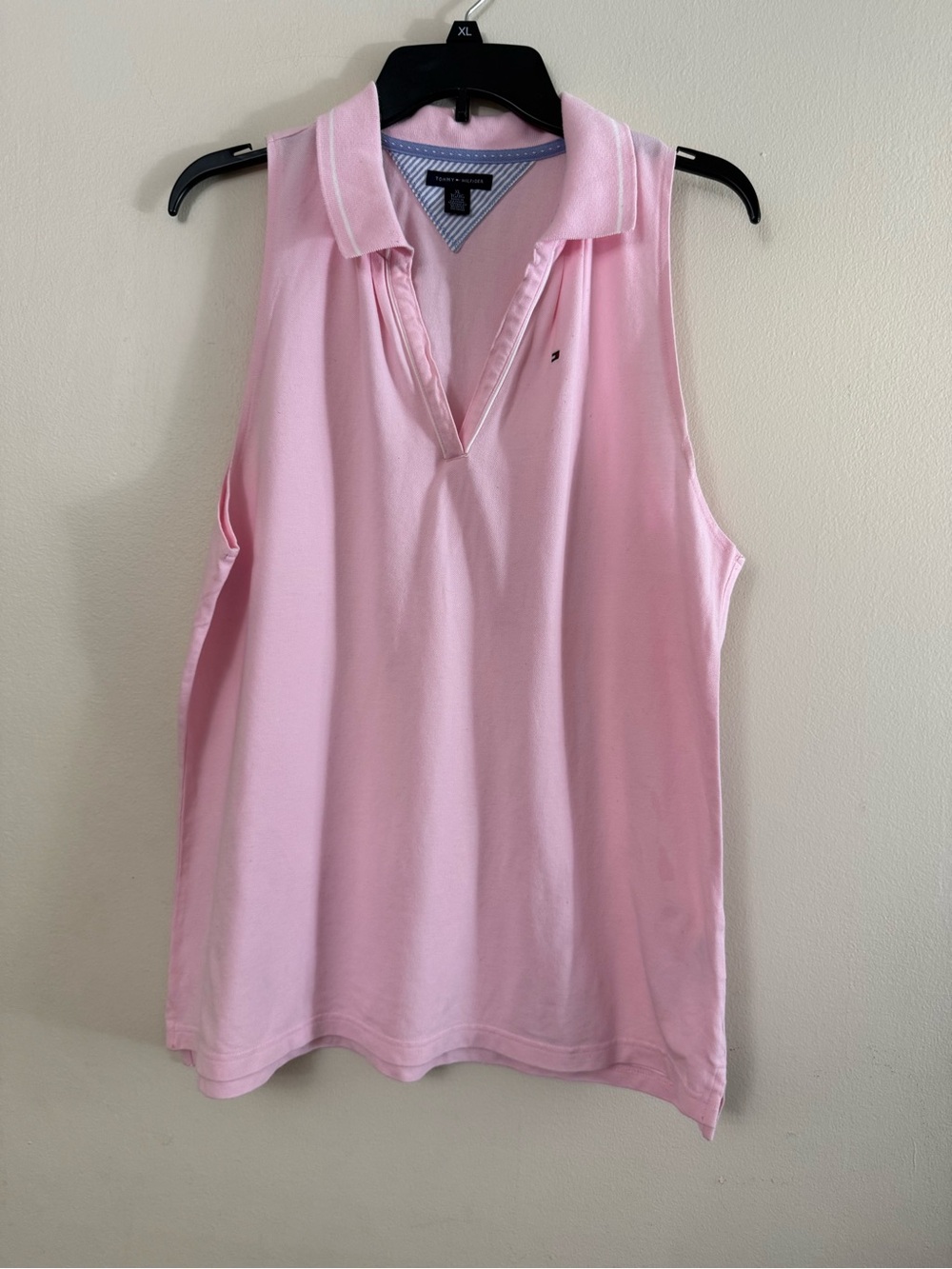 Tommy Hilfiger Light Pink Sleeveless Polo Top